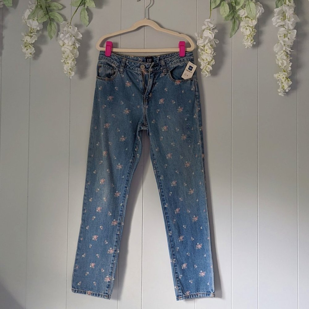 NWT | Gap | Girl's Floral Straight Leg Denim | 12